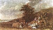 paulus potter Landscape with Shepherdess and Shepherd Playing Flute oil painting on canvas